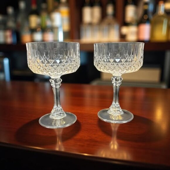 2 wine Glasses Longchamp by Cristal D'Arques Durand - Picture 1 of 6